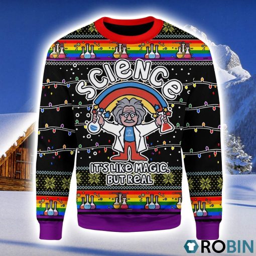 Science LGBT Christmas Ugly Sweater 3D