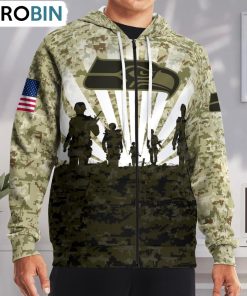 Seattle Seahawks Camouflage Pattern Hoodie and Zip Hoodie, Seahawks Gear