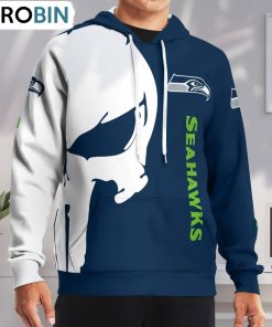Seattle Seahawks Punisher Skull Hoodie and Zip Hoodie, Seattle Seahawks Apparel Seattle Seahawks Punisher Skull Hoodie and Zip Hoodie, Seattle Seahawks Apparel
