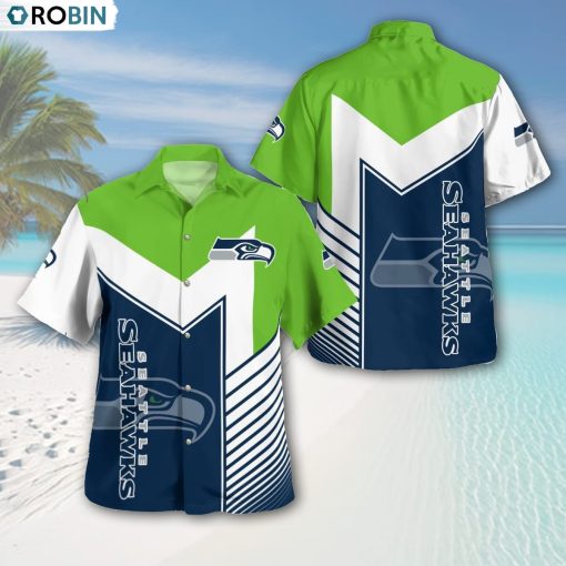 Seattle Seahawks Standard AOP Button Shirt, Seattle Seahawks Merch