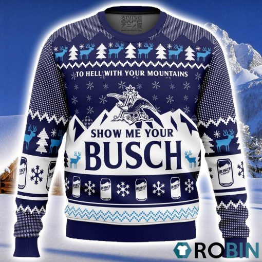 Show Me Your Busch Ugly Christmas Sweater 3D