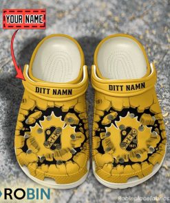 Skelleftea AIK Break Cracked Hole Design Crocs Shoes