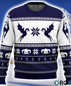 Skyrim Dragon Ugly Christmas Sweater 3D Skyrim Dragon Ugly Christmas Sweater 3D