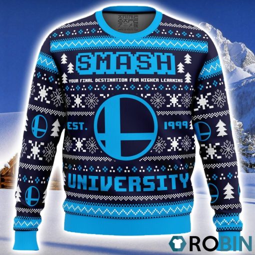 Smash University Super Smash Bros Ugly Christmas Sweater 3D