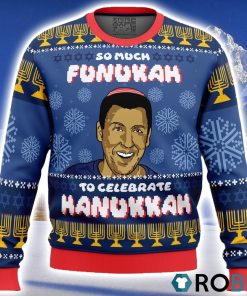 So Much Funukah Adam Sandler Ugly Christmas Sweater 3D