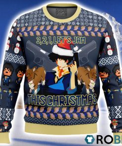 Spike Spiegel Cowboy Bebop Ugly Christmas Sweater 3D