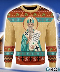 St. Patrick Ugly Christmas Ugly Sweater 3D