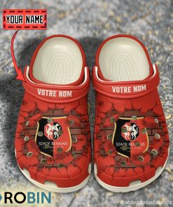 Stade Rennais F.C Break Cracked Hole Design Crocs Shoes