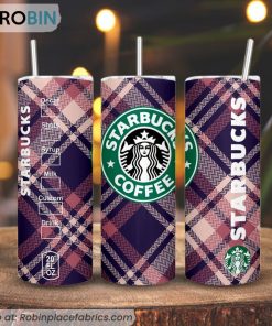 Starbucks Check Plaid 3D Printed Skinny Tumbler