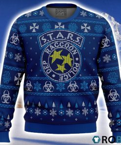STARS Racoon City Police Resident Evil Ugly Christmas Sweater 3D