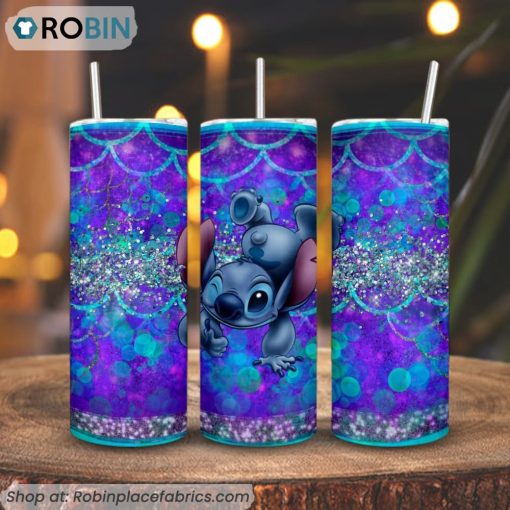Stitch Disney 3D Printed Skinny Tumbler, Lilo And Stitch CartoonTumbler