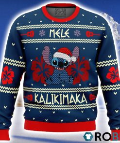 Stitch Mele Kalikimaka Ugly Christmas Sweater 3D