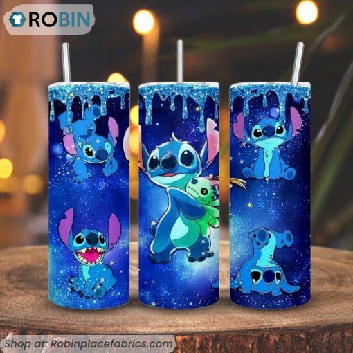 Stitch 3D Printed Skinny Tumbler, Lilo & Stitch Tumbler
