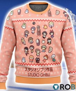 Studio Ghibli Cuties Ugly Christmas Sweater 3D