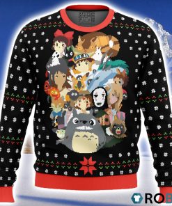 Studio Ghibli Xmas Main Miyazaki Ugly Christmas Sweater 3D