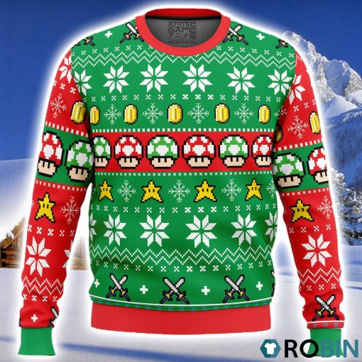 Super Mario Ugly Christmas Sweater 3D