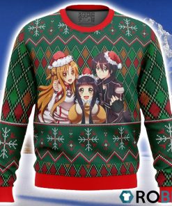 Sword Art Online Ugly Christmas Sweater 3D Sword Art Online Ugly Christmas Sweater 3D