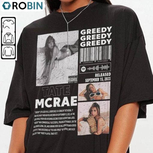 Tate Mcrae Music Shirt, Greedy Album Long Sleeve T-shirt