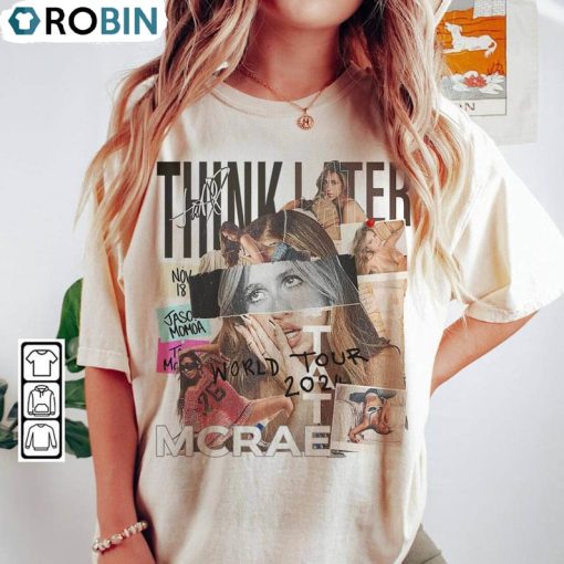 Tate Mcrae Shirt, The Think Later World Tour 2024 Long Sleeve T-shirt