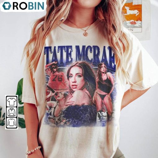 Tate Mcrae Shirt, Vintage Music Short Sleeve Hoodie