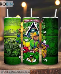 Teenage Mutant Ninja Turtles 20 Oz 3D Printed Skinny Tumbler, Ninja Turtles 3D Printed Skinny Tumbler File