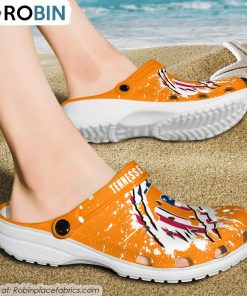 Tennessee Volunteers American Flag Pattern Printed Crocs Shoes, Volunteers Merchandise