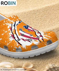 Tennessee Volunteers American Flag Pattern Printed Crocs Shoes, Volunteers Merchandise