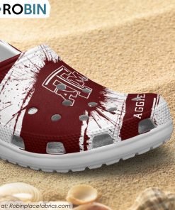 Texas A&M Aggies Ink Splash Crocs Shoes, AM Aggies Gear Texas A&M Aggies Ink Splash Crocs Shoes, AM Aggies Gear