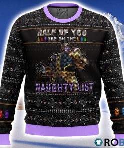 Thanos Naughty List Ugly Christmas Sweater 3D