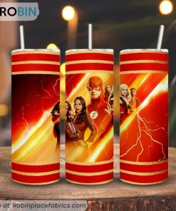 The Flash 3D Printed Skinny Tumbler, DC Comics Superhero Tumbler