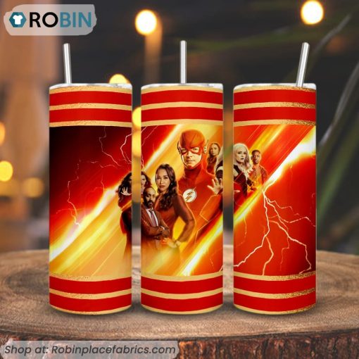 The Flash 3D Printed Skinny Tumbler, DC Comics Superhero Tumbler