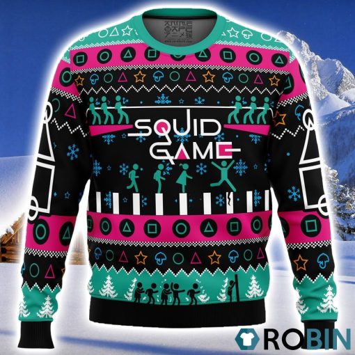 The Game is On Squid Game Christmas Sweater 3D