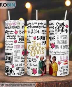 The Golden Girls 3D Printed Skinny Tumbler, American Sitcom Tumbler