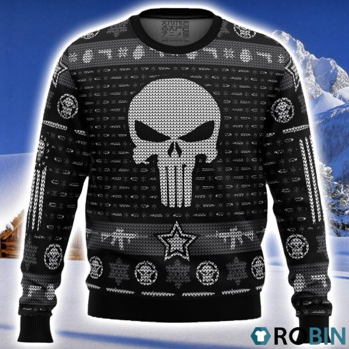 The Punisher Ugly Christmas Sweater 3D