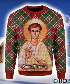Thomas the Apostle Christmas Ugly Sweater 3D