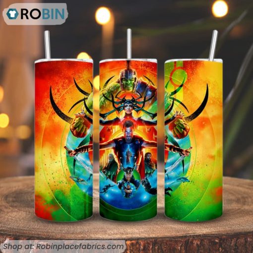 Thor Ragnarok 3D Printed Skinny Tumbler, Avenger SuperheroTumbler