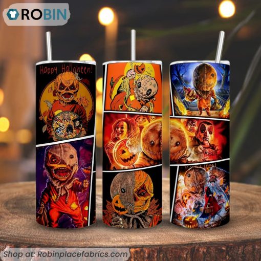 Trick R Treat Sam 3D Printed Skinny Tumbler, Halloween Movie Tumbler