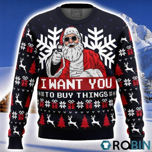 Uncle Santa Claus Ugly Christmas Sweater 3D