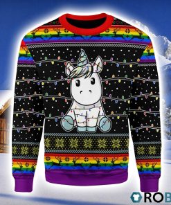 Unicorn Christmas Tree Christmas Ugly Sweater 3D