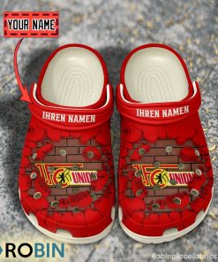 Union Berlin Break Cracked Hole Design Crocs Shoes