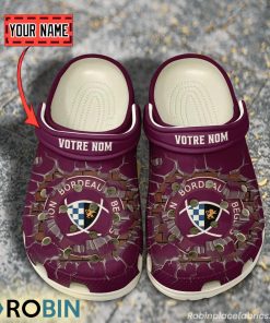 Union Bordeaux Begles Break Cracked Hole Design Crocs Shoes