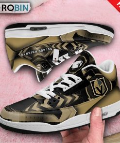 Vegas Golden Knights Custom Jordan 3 Sneakers