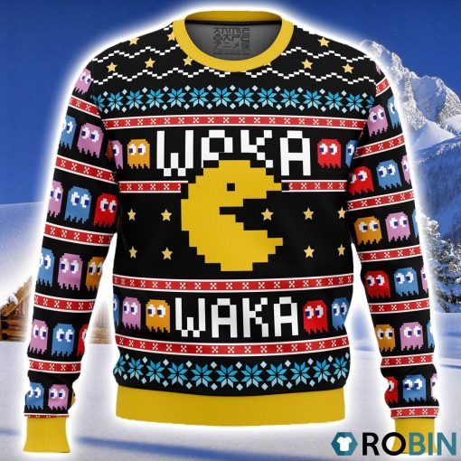 Waka Waka Pac Man Ugly Christmas Sweater 3D