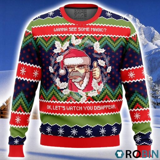 Wanna see some magic Bad Santa Ugly Christmas Sweater 3D