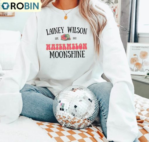 Watermelon Moonshine Lainey Wilson T Shirt, Cute Lainey Wilson Shirt Long Sleeve