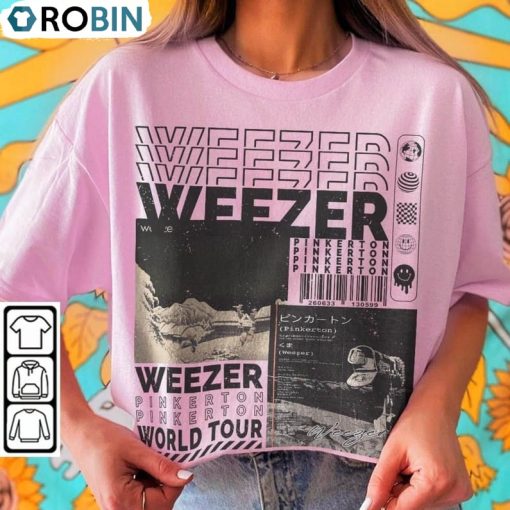 Weezer Music Shirt, Vintage Weezer World Tour 2023 Short Sleeve Long Sleeve