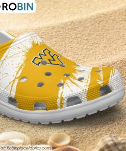 West Virginia Mountaineers Ink Splash Crocs Shoes, Mountaineers Gear
