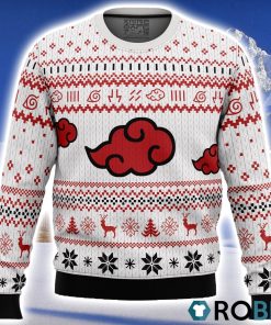 White Christmas Akatsuki Christmas Sweater 3D