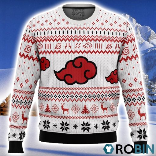 White Christmas Akatsuki Christmas Sweater 3D