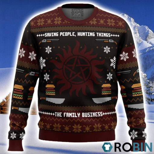 Winchester Christmas Supernatural Ugly Christmas Sweater 3D